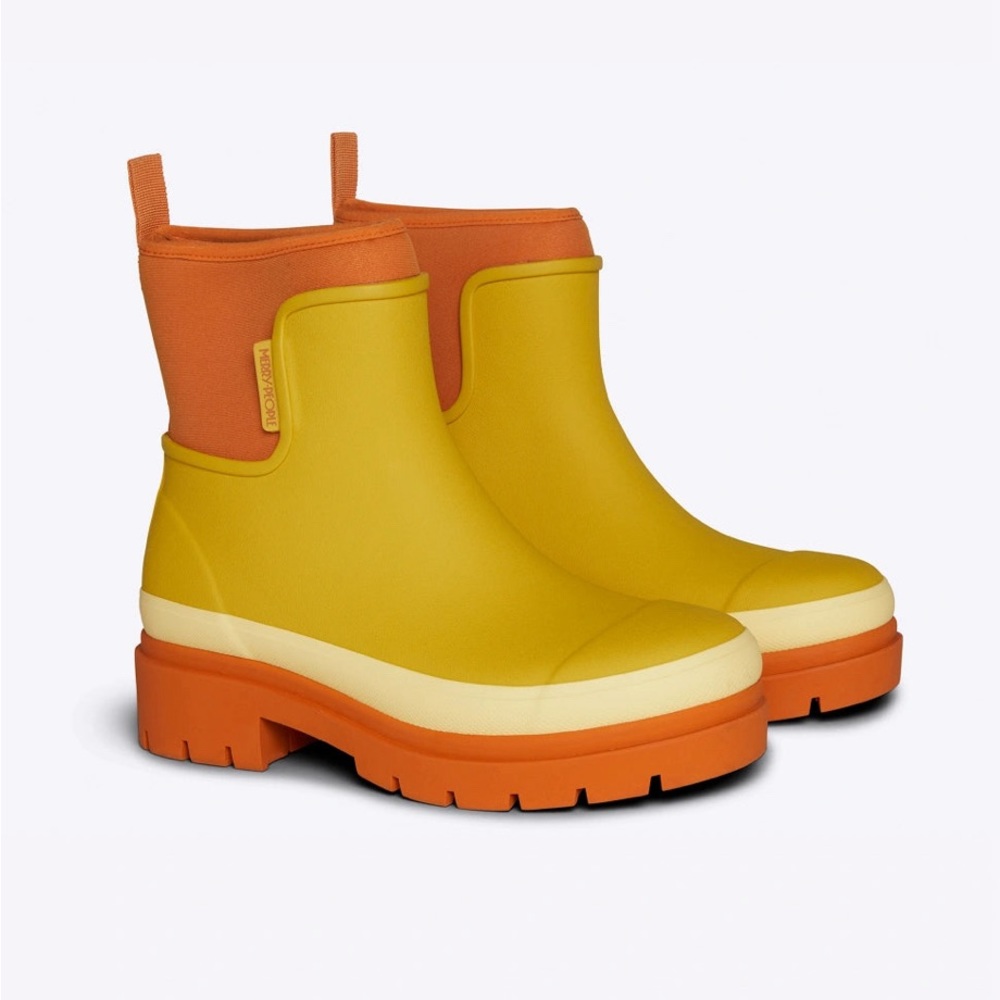 Merry People Ankle Rain Boot Tully (Sunshine & Orange)